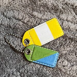 Coach Multicolor Leather Keychain Tags